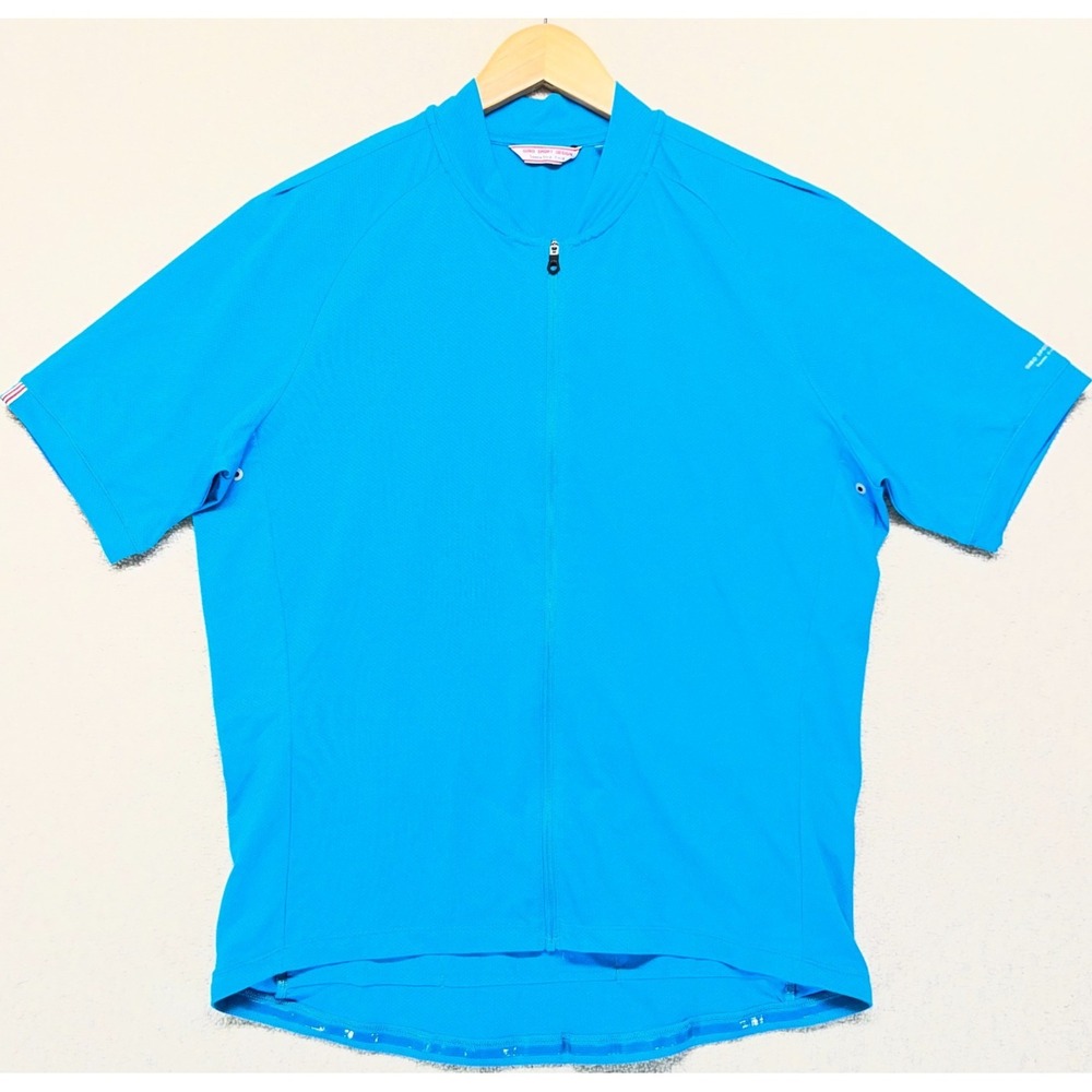 Giro Sport Design Men's Cycling Full Zip Jersey Blue Short‎ Sleeve Road Bike XL